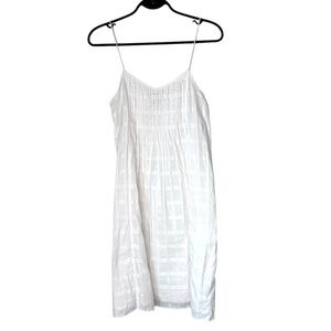 J.Crew Pintuck Sundress White Textured Windowpane- Size 2